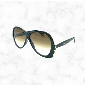 Navy & Gold Chloe Butterfly sunglasses